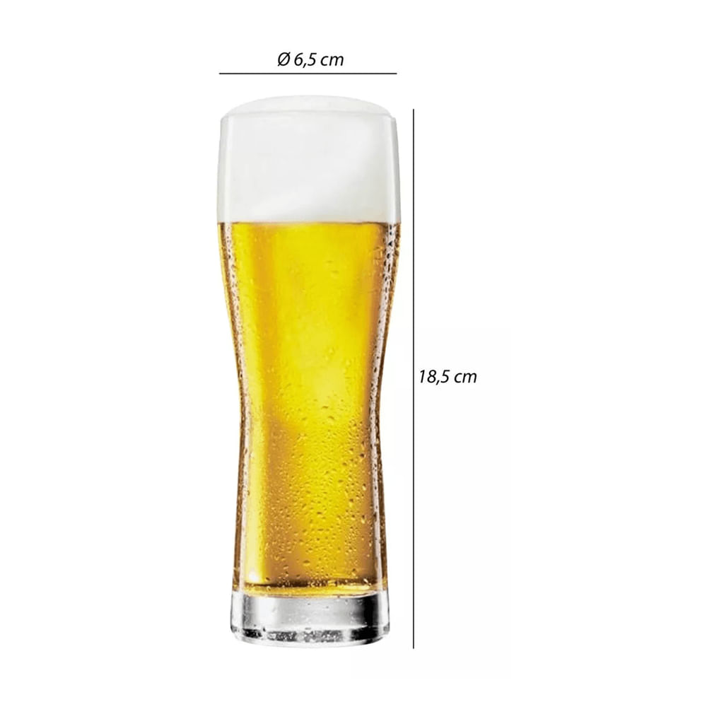 Foto 2 de Copo De Cerveja Vidro Habesha 340Ml