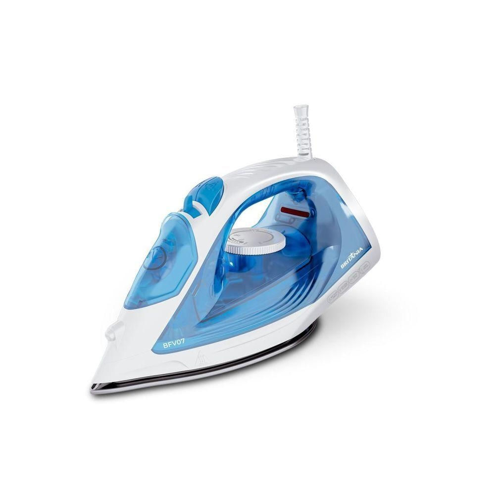 Ferro a Vapor Britânia BFV07 Base Antiaderente Azul Reservatório 210ml 110V