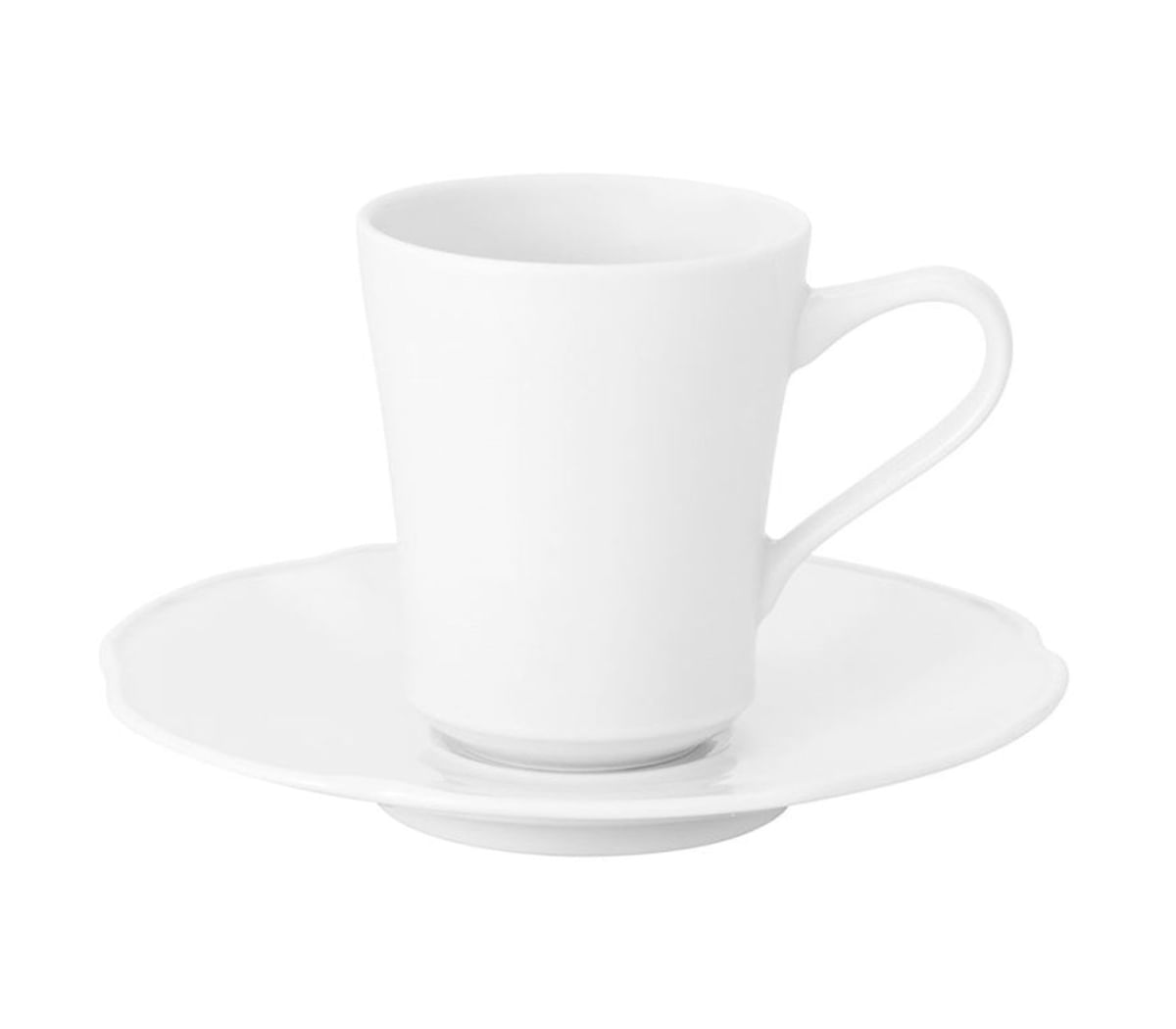 Xícara de Café com Pires Crown White 4 Peças Vista Alegre Atlantis