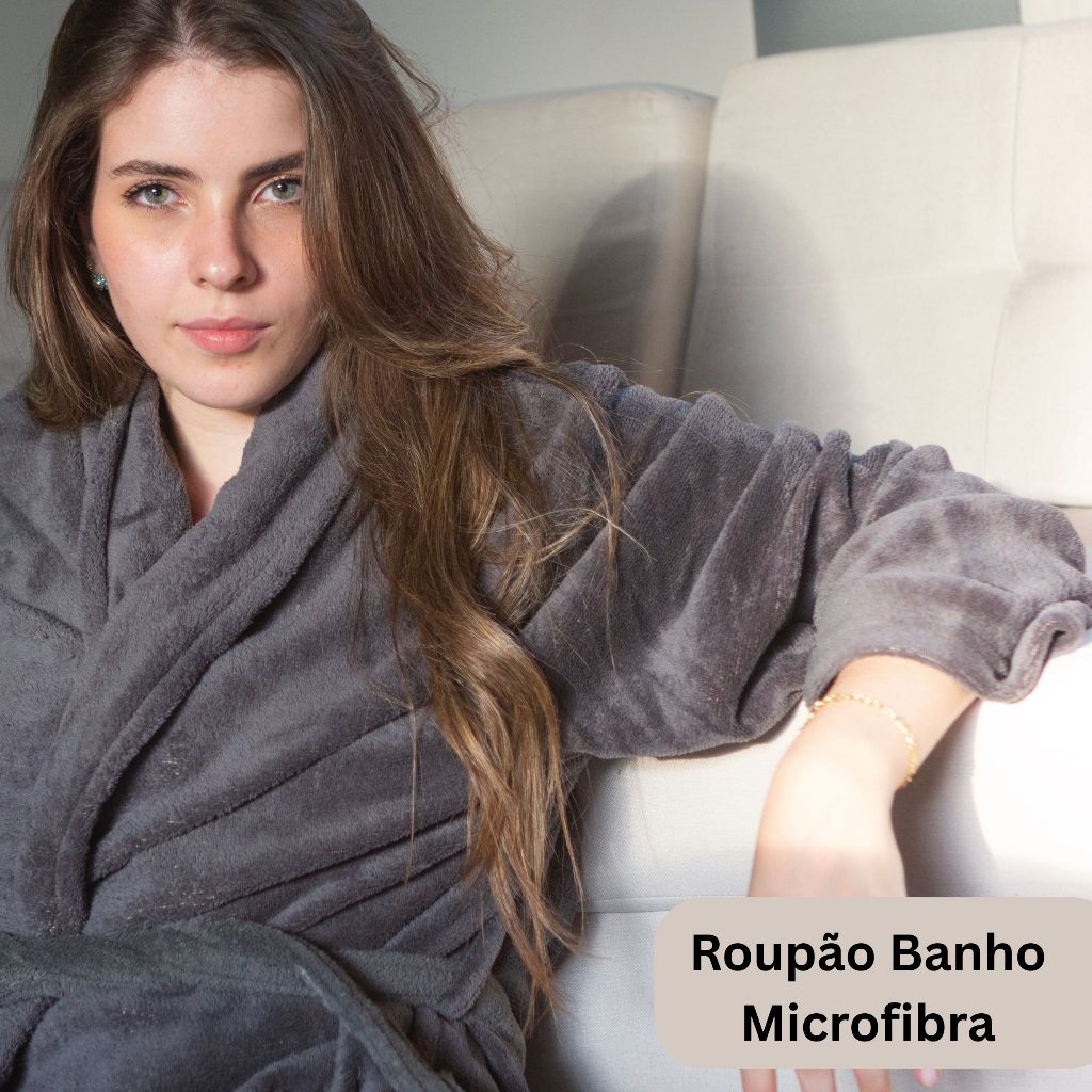 Roupão de Banho Feminino e Masculino Microfibra Soft Tamanho Único Camesa