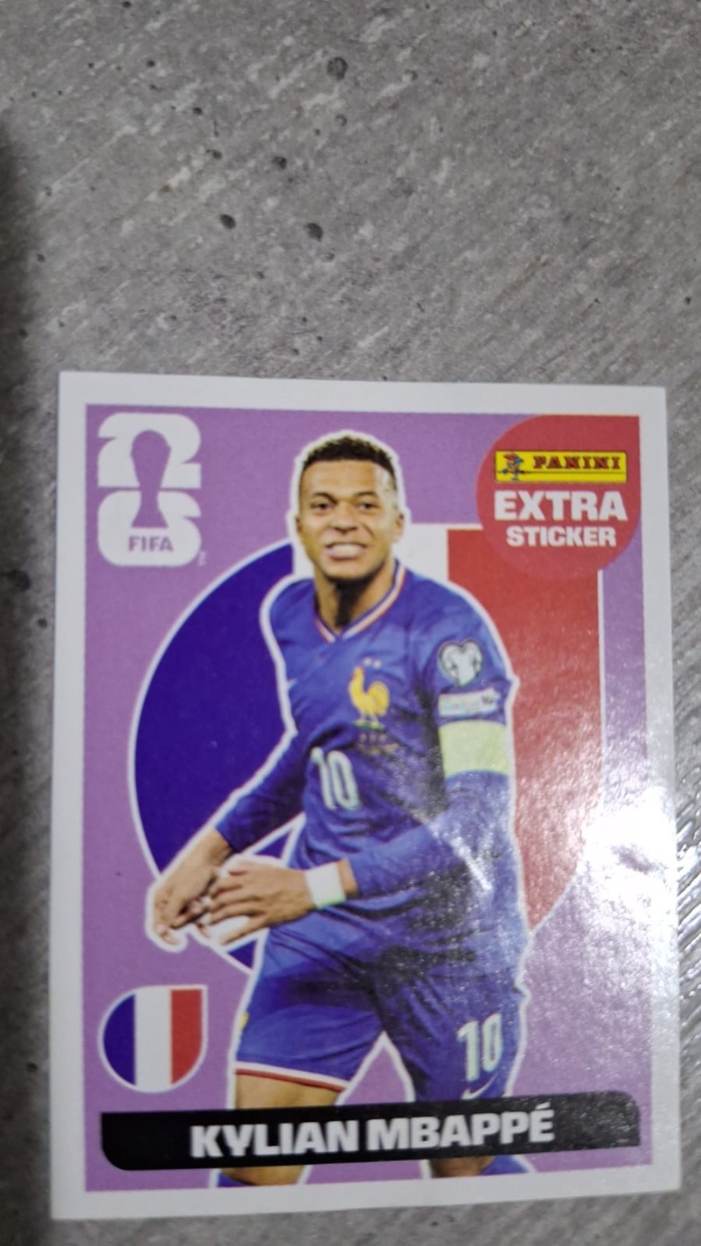 Figurinha Panini Kylian Mbappé Roxo Legend FIFA World Cup 2026 — Near Mint, Novo