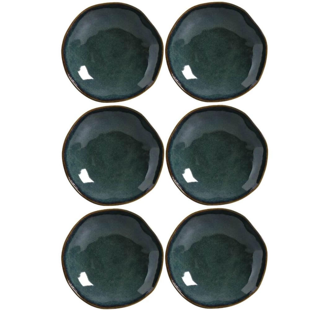 Jogo 6 Pratos Fundos Sopas Caldos 21cm em Cerâmica Stoneware