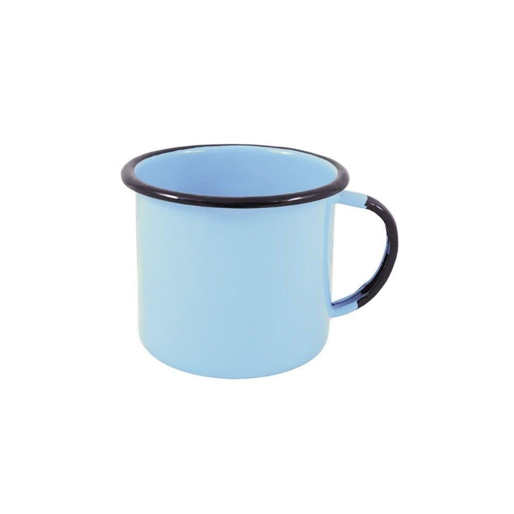 Caneca Média Esmaltada Azul Claro 160 Ml Ewel
