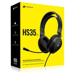 Headset Gamer Corsair HS35 V2 Neodímio de 50mm Com Microfone Para PC Mac Consoles e Celulares Preto - CA-9011377-NA