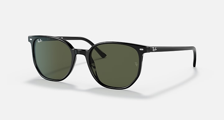 Ray-Ban Óculos De Sol Elliot - Quadro Preto Lente Verde 52-19