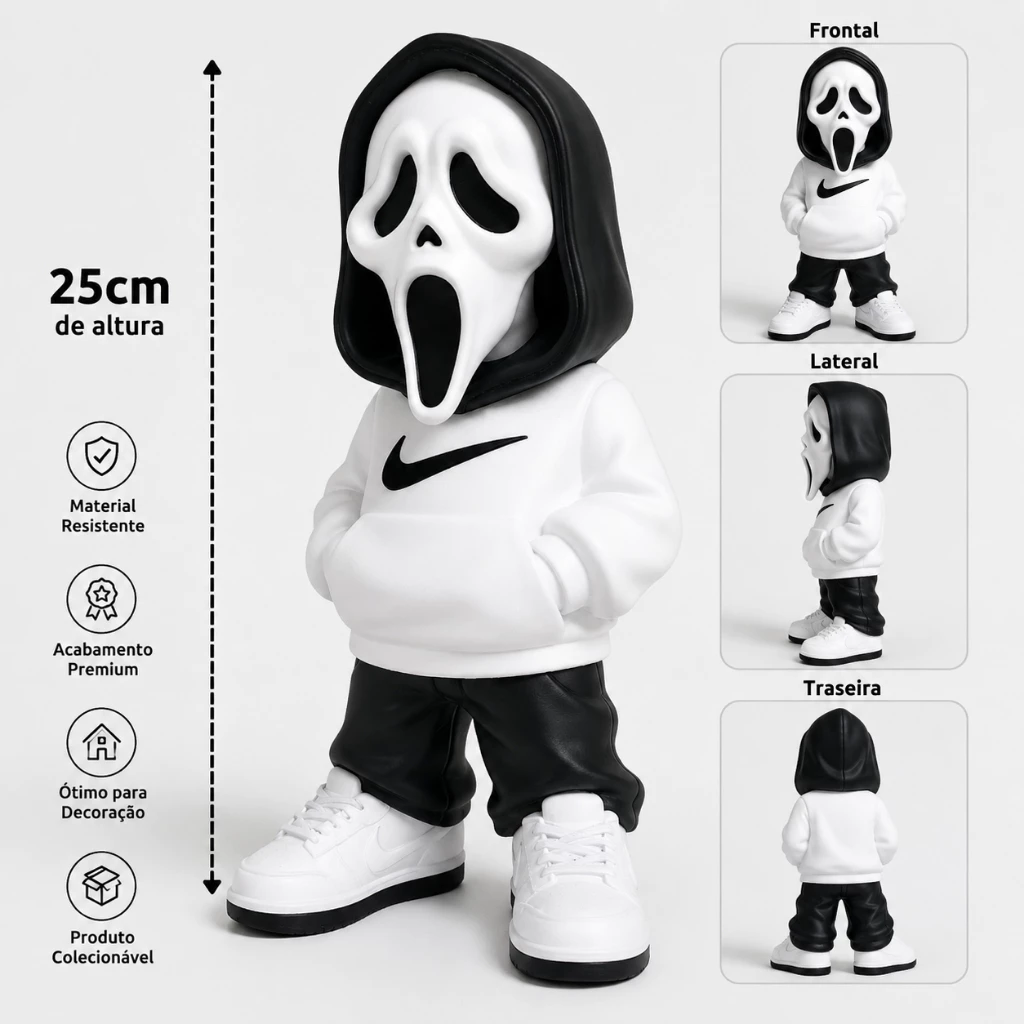 Acture Figure Ghostface - Todo Mundo em Pânico - Em Impressão 3d