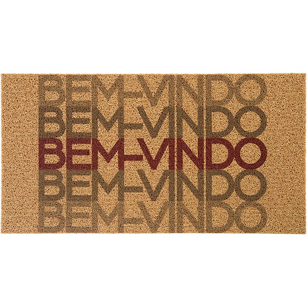 Tapete capacho, Bem-vindo, Degradê, 40 x 75cm, Kapazi - PT 1 UN