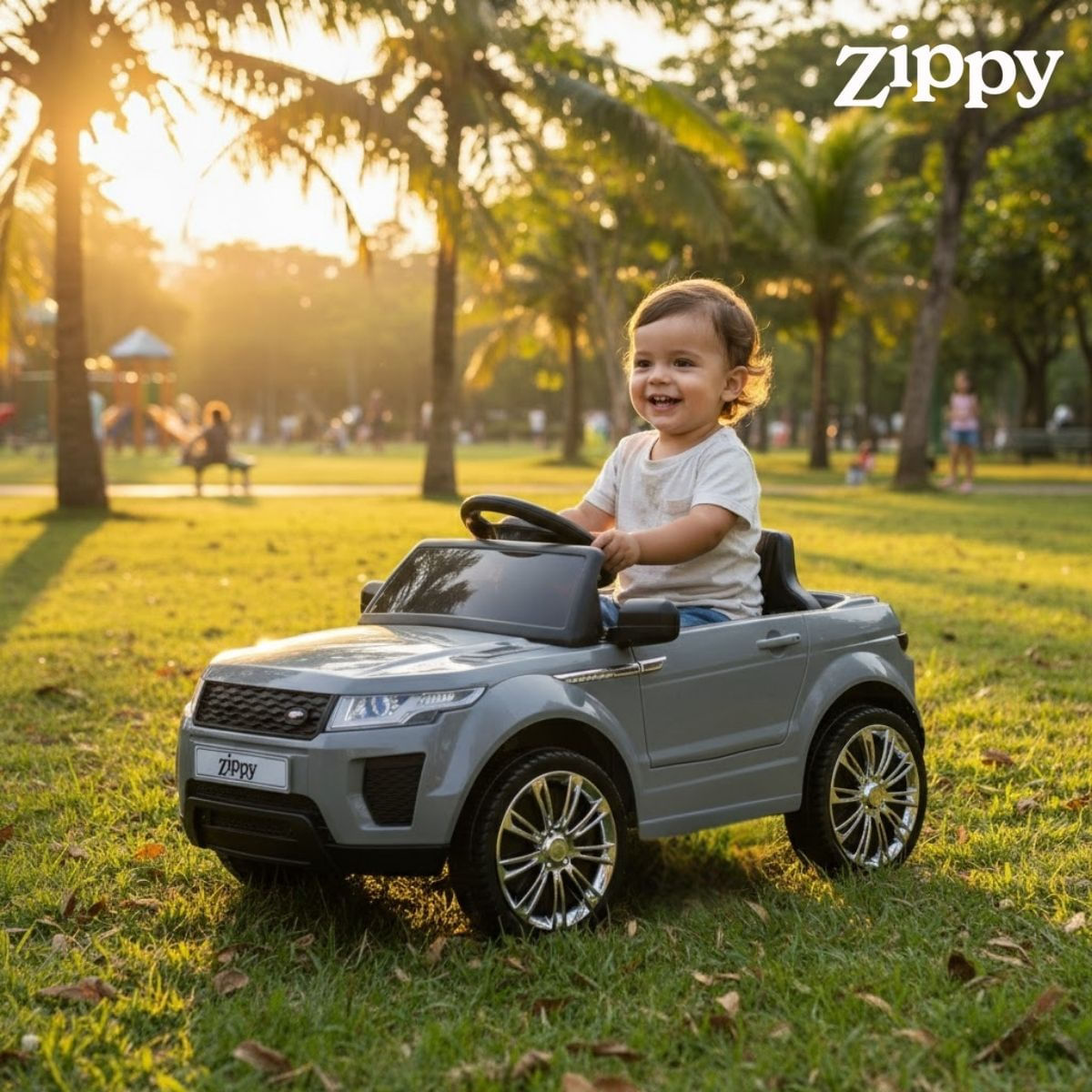 Foto 2 de Carro Elétrico Infantil Land Rover - Zippy Toys Cinza