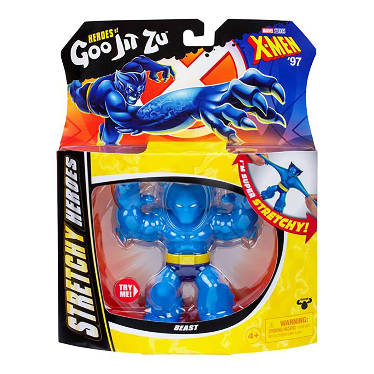 Boneco Elástico Fera de 11cm - Goo Jit Zu X-Men ྜྷ