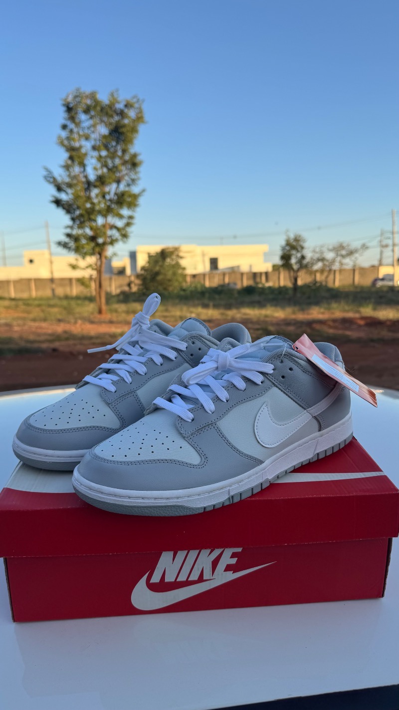 Foto 2 de Nike Dunk Low Grey White — 42, Novo