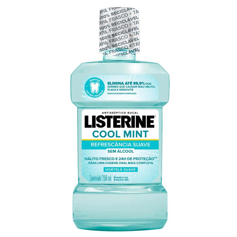 Enxaguante Bucal Listerine Cool Mint Sem Álcool — 250ml