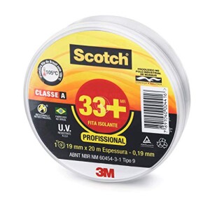 SCOTCH 3M Fita Isolante 33+ 19 mm x 20 m Preta