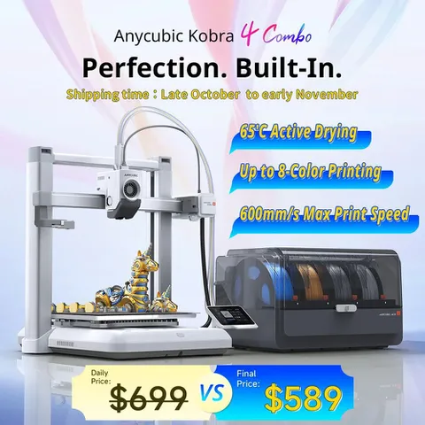 Impressora 3D ANYCUBIC Kobra 4 com APP ACE 2 Pro