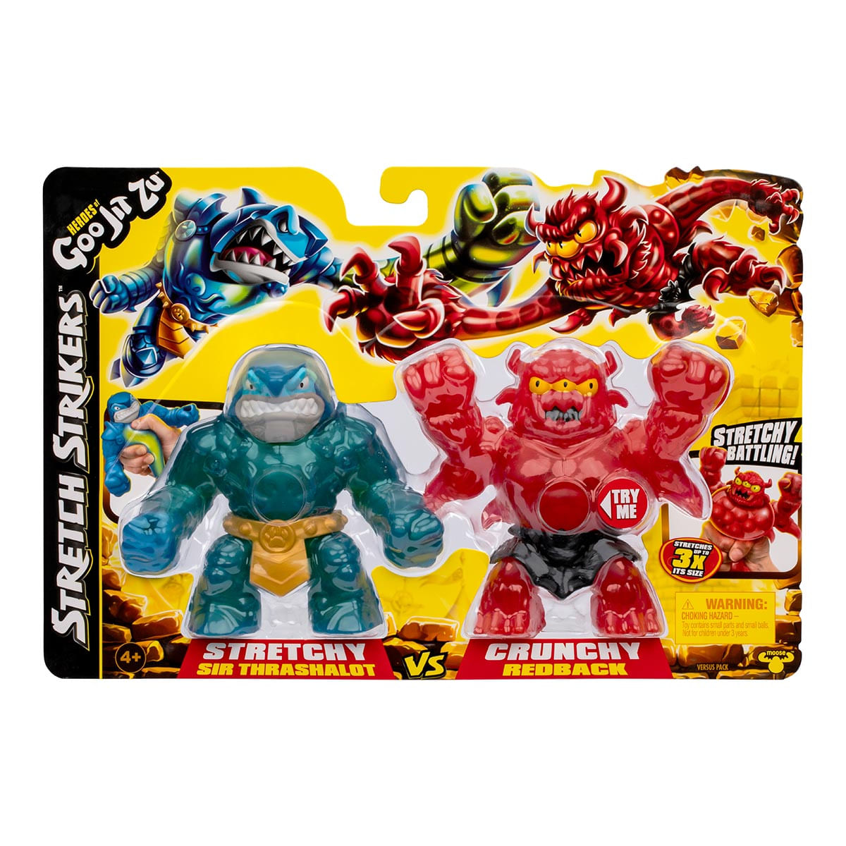 2 Bonecos Elásticos Sir Thrashalot Vs Redback - Goo Jit Zu