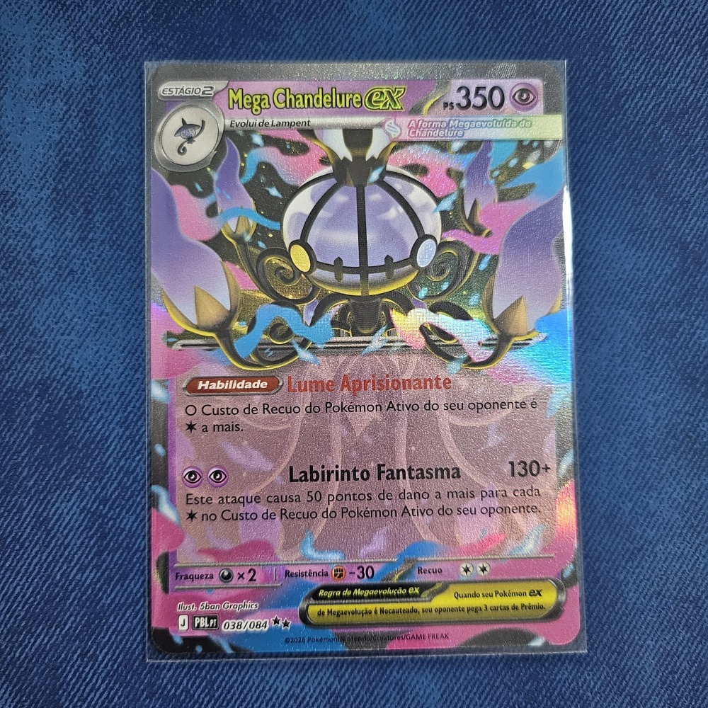Mega Chandelure ex (38/84) Escuridão Absoluta Pokémon TCG — Near Mint, Novo