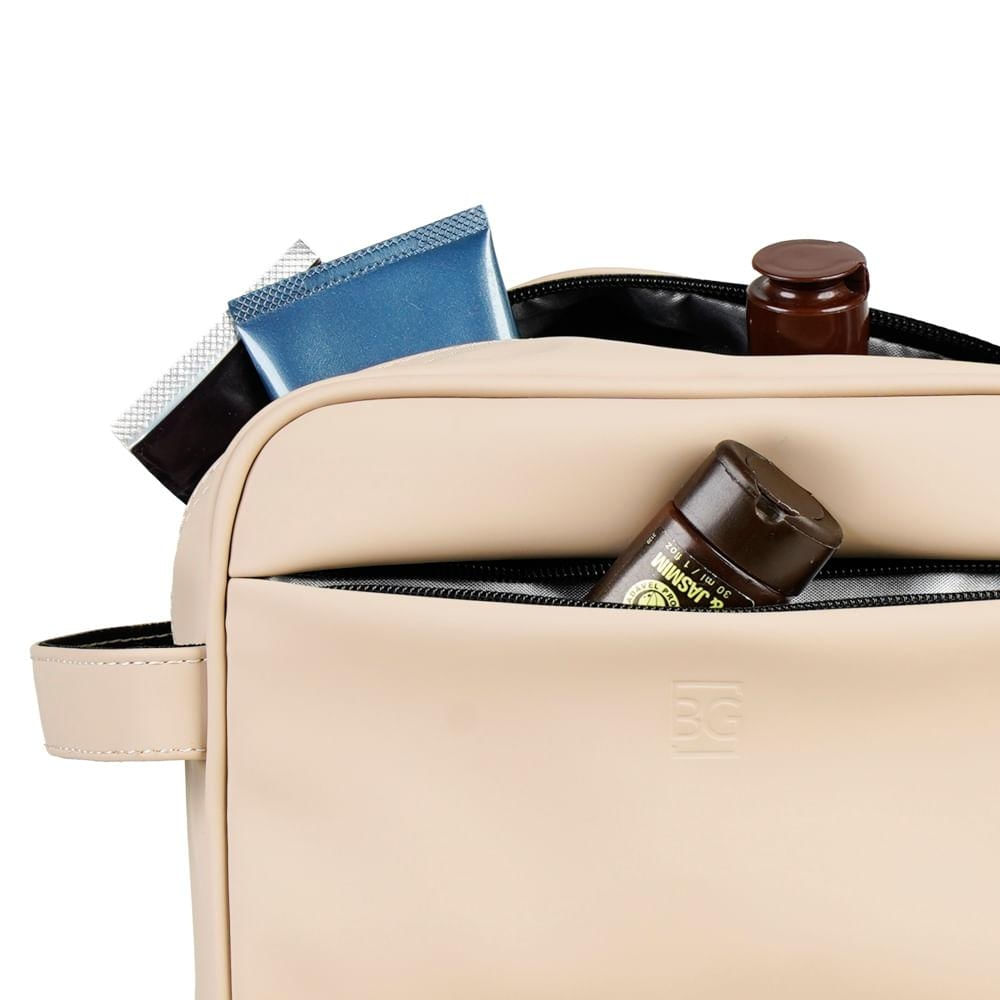 Foto 5 de Necessaire Masculina Executiva Storm Grande Bege G / Bege