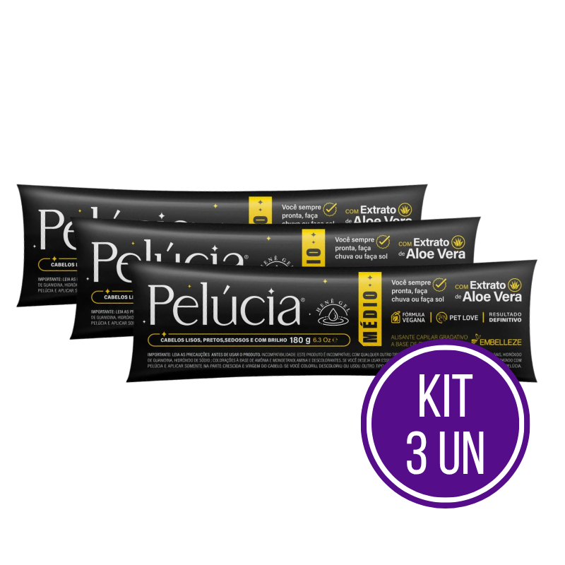 Kit 3 Henê Pelúcia Médio 180G