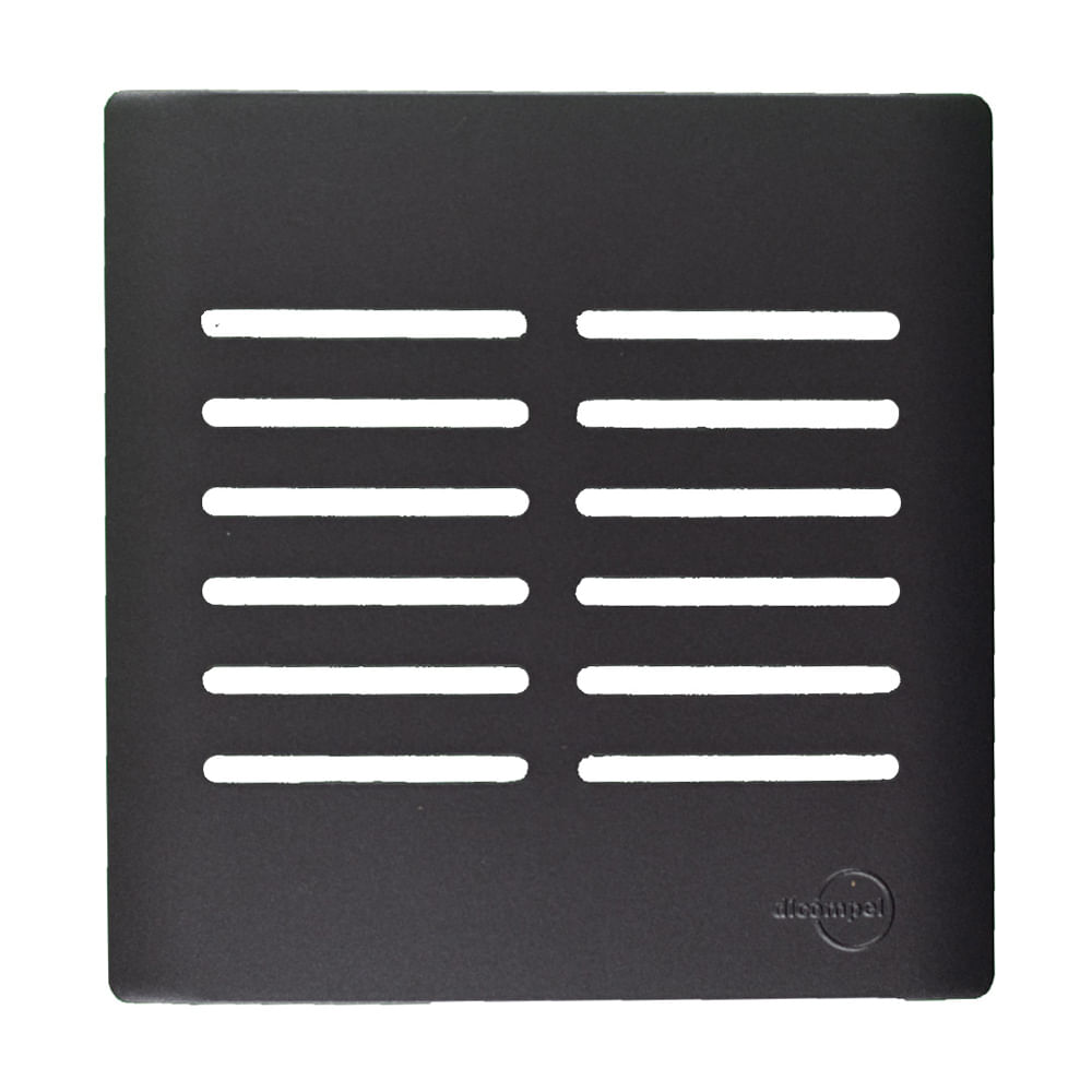 Placa 4x4 12 Interruptores Com Suporte Preto Grafite Novara Dicompel