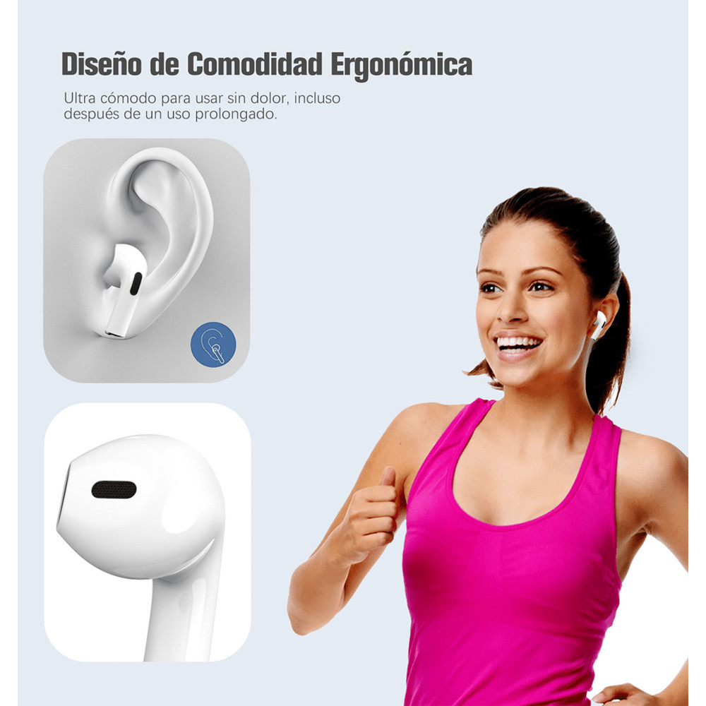 Foto 2 de Fone de Ouvido Sem Fio 1Hora Aut119b Bluetooth 5.3 Branco