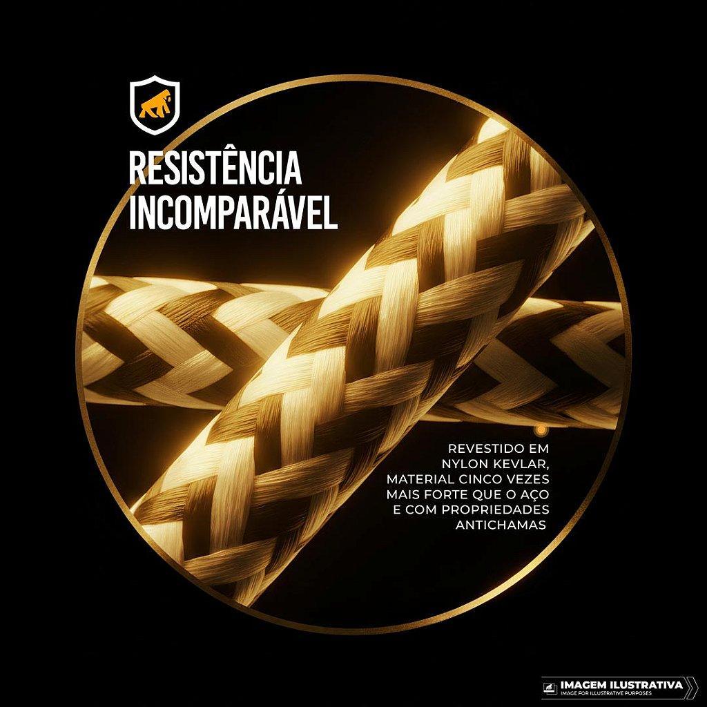 Foto 2 de Gshield Cabo de Dados e Carregamento Tipo C/Lightning 1,5M em Nylon Kevlar Resistente, Branco