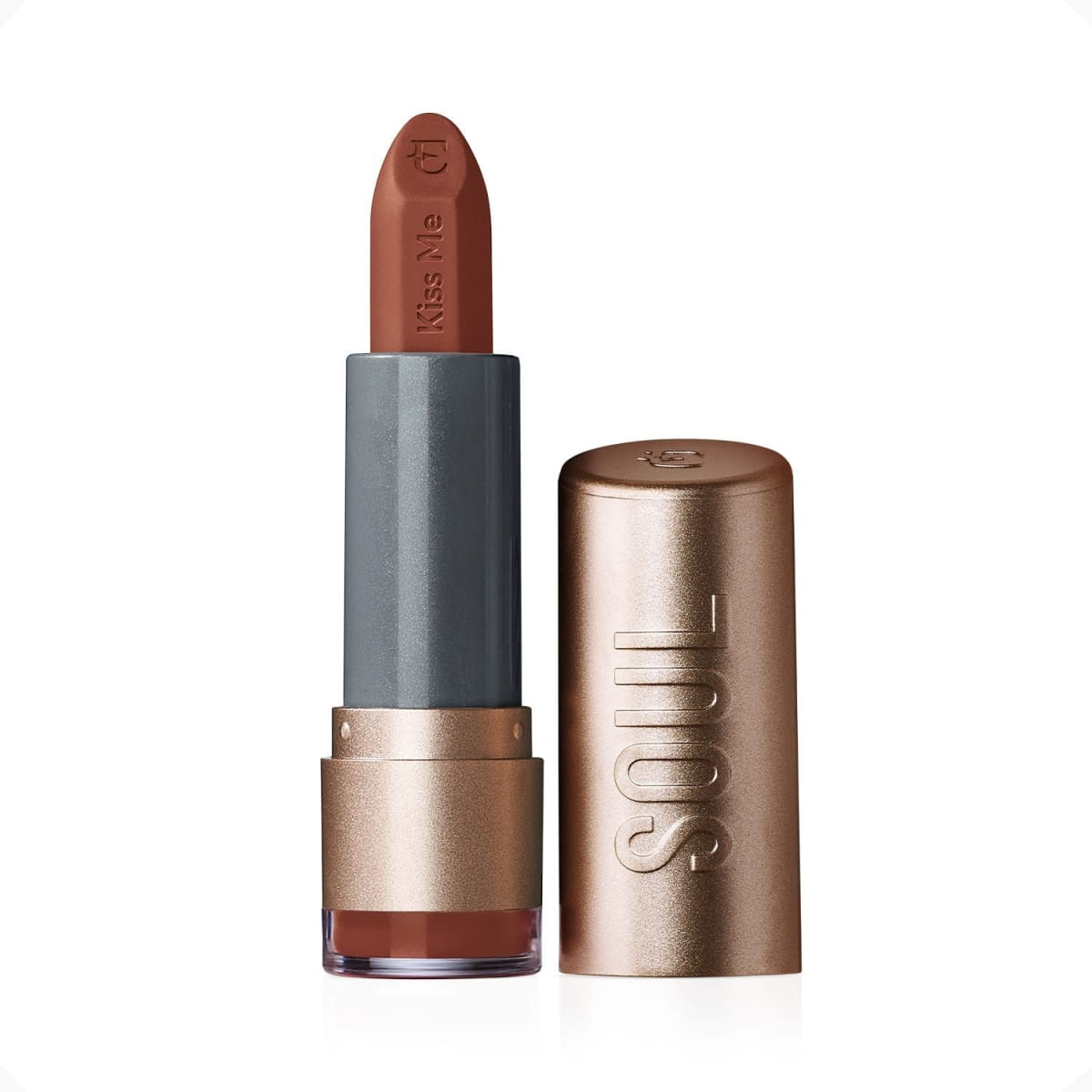 Batom Mate Marrom Tendência Soul Kiss Me Eudora 3,7G Ref 53398