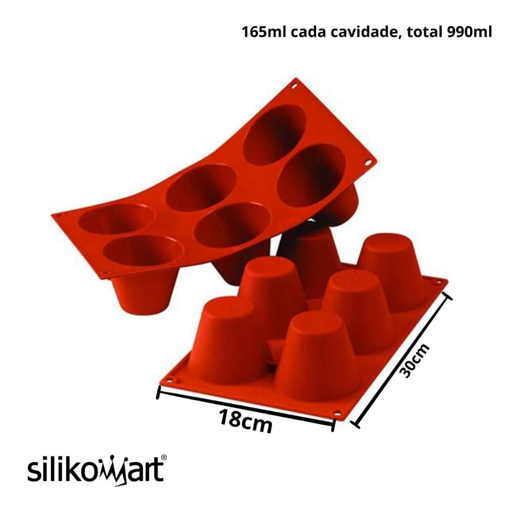 Foto 3 de Forma 6 Moldes para Muffin Doce Cupcake Silicone Silikomart