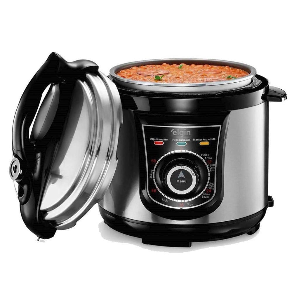 Foto 3 de Panela De Pressão Elétrica Elgin 4l Inox - 110v
