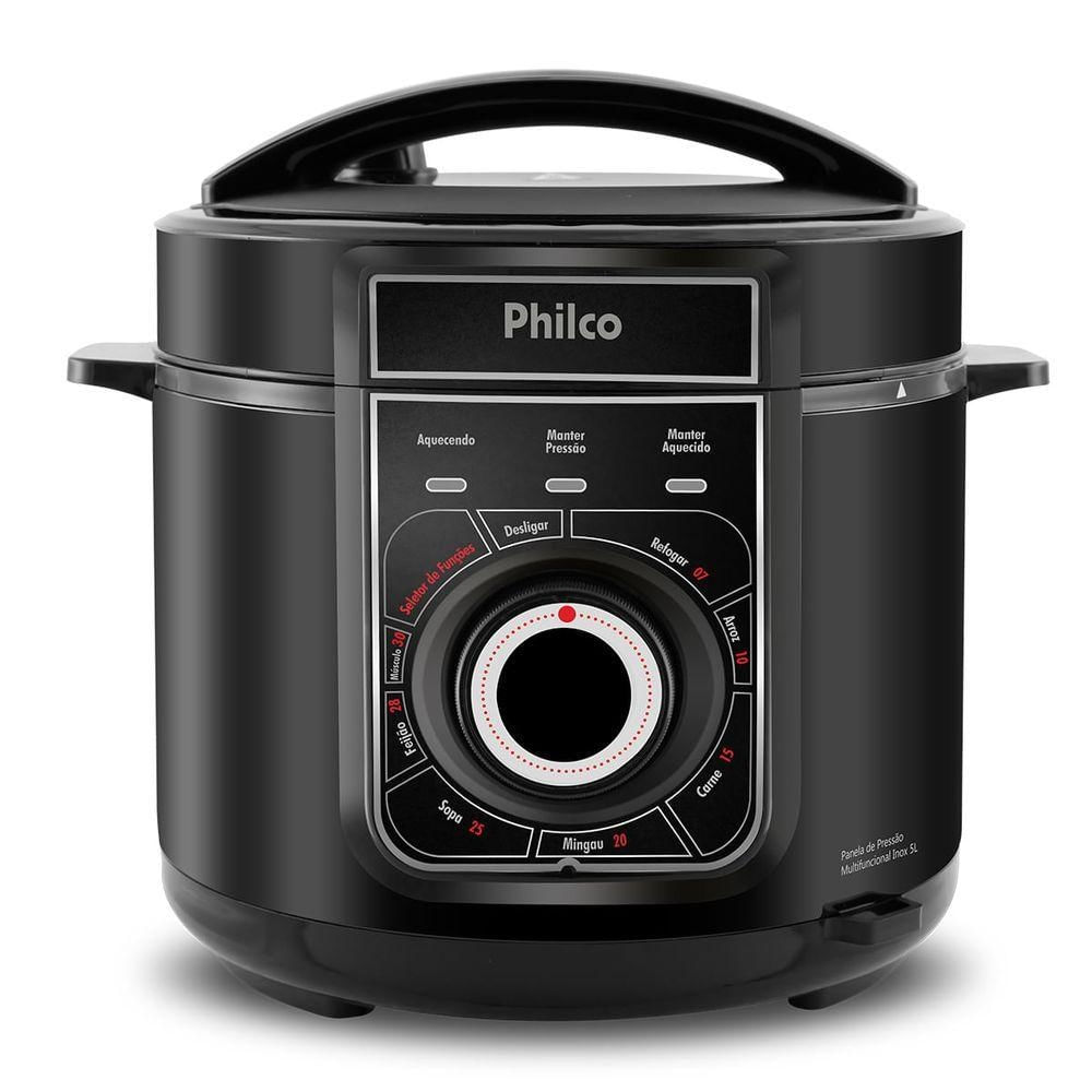 Panela de Pressão Elétrica Philco PPP02PI 5L com Timer e Função Manter Aquecido 110V
