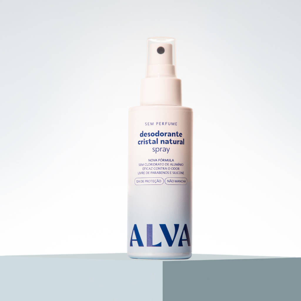 Foto 2 de Desodorante Spray Cristal Natural Sem Perfume Alva 120ml