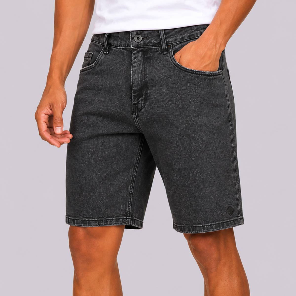 Bermuda Nicoboco Jeans Lecce Preta