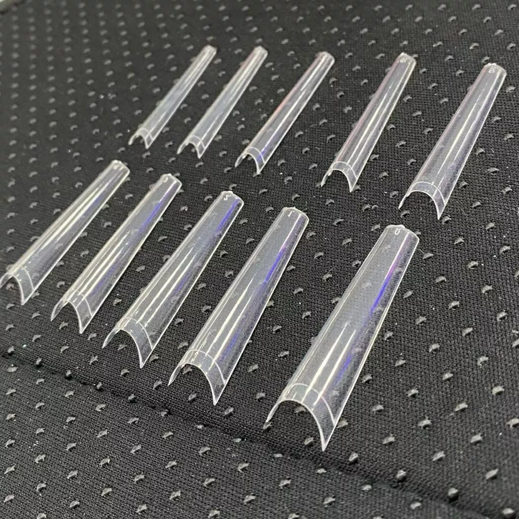Foto 4 de Unha tips bailarina extra longa com 500 (transparente e leitosa)