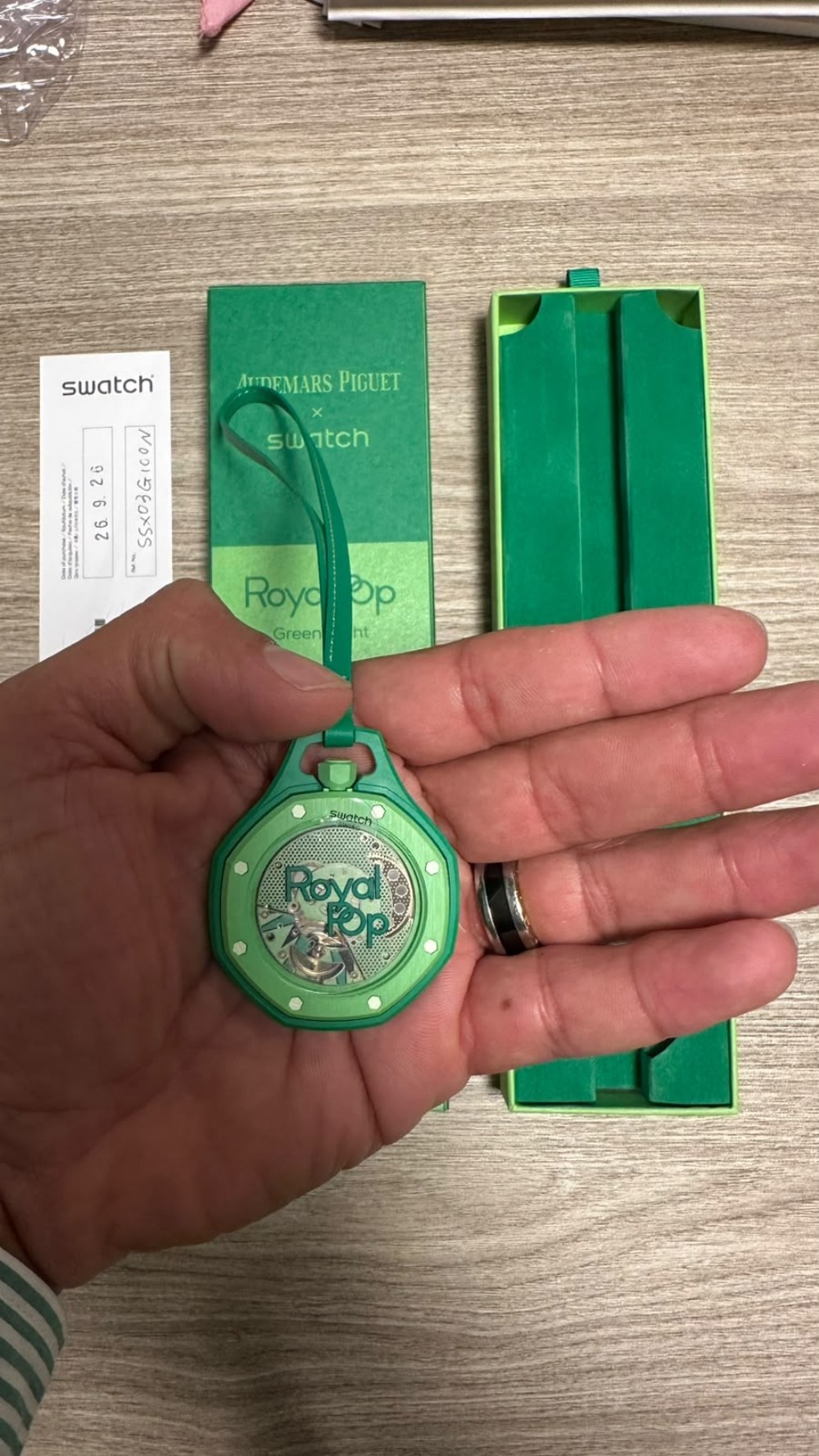 Audemars Piguet x Swatch Relógio Royal Pop GREEN EIGHT 40 mm — Único, Novo
