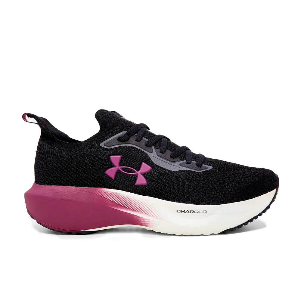Under Armour Charged Slight 3 Black White Purple Feminino — 35 / 39, Novo