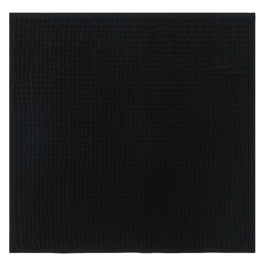 Tapete Chenille 60X40Cm Preto Uzoo