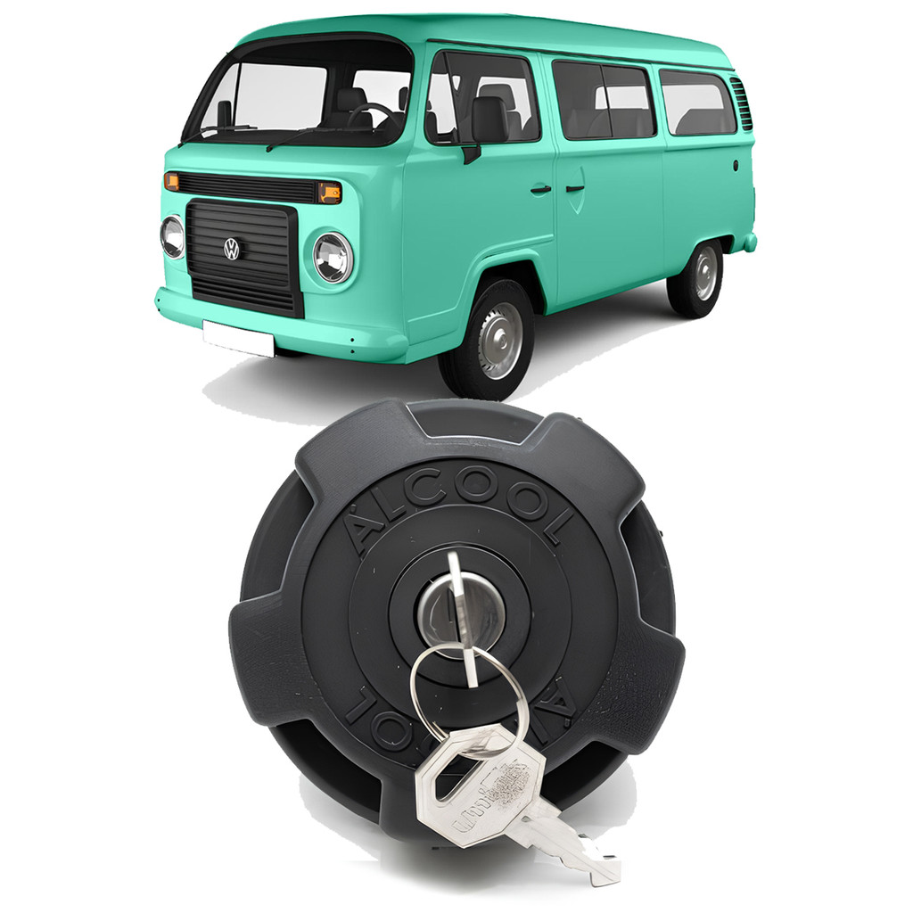 Tampa Tanque Combustível Vedada Kombi 1957 a 2013 Com Chave