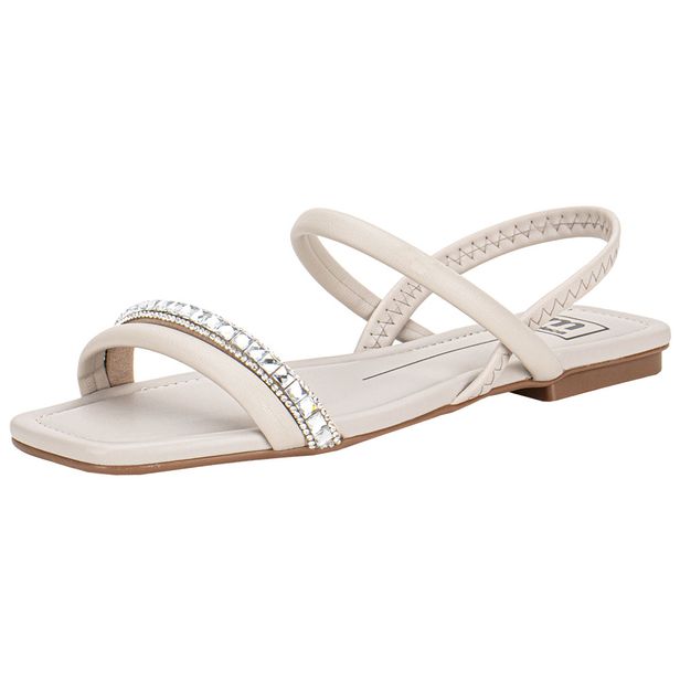 Sandália Feminina Rasteira Moleca - 5462111 CINZA 34