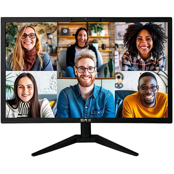 Monitor 23", Tela LED Full HD, Microfone e Webcam Integrados, Taxa de Atualização de 75Hz, Tempo de Resposta 8ms, Conexões HDMI e VGA, MBRX23BKWC, Brx - CX 1 UN