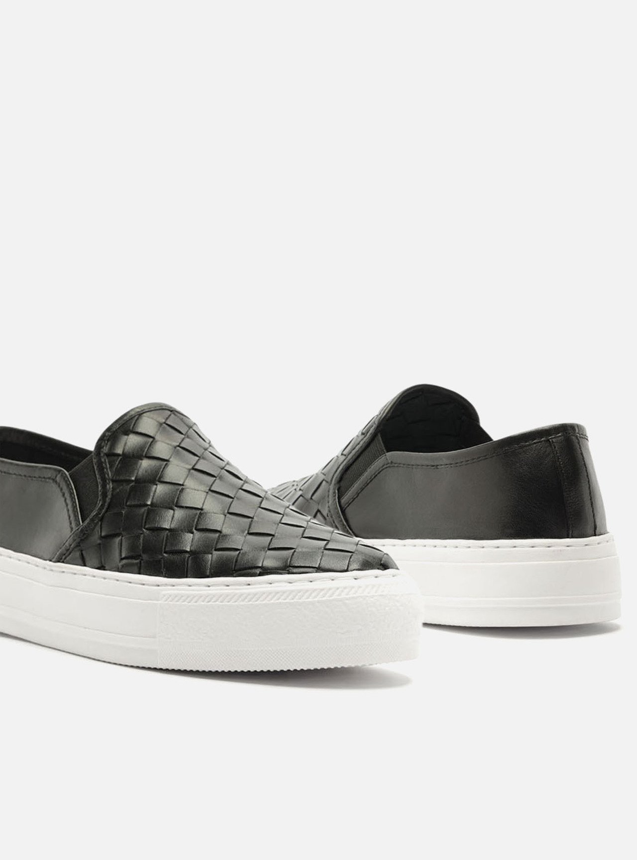 Foto 4 de Tênis Preto Couro Salto Flatform Tressê