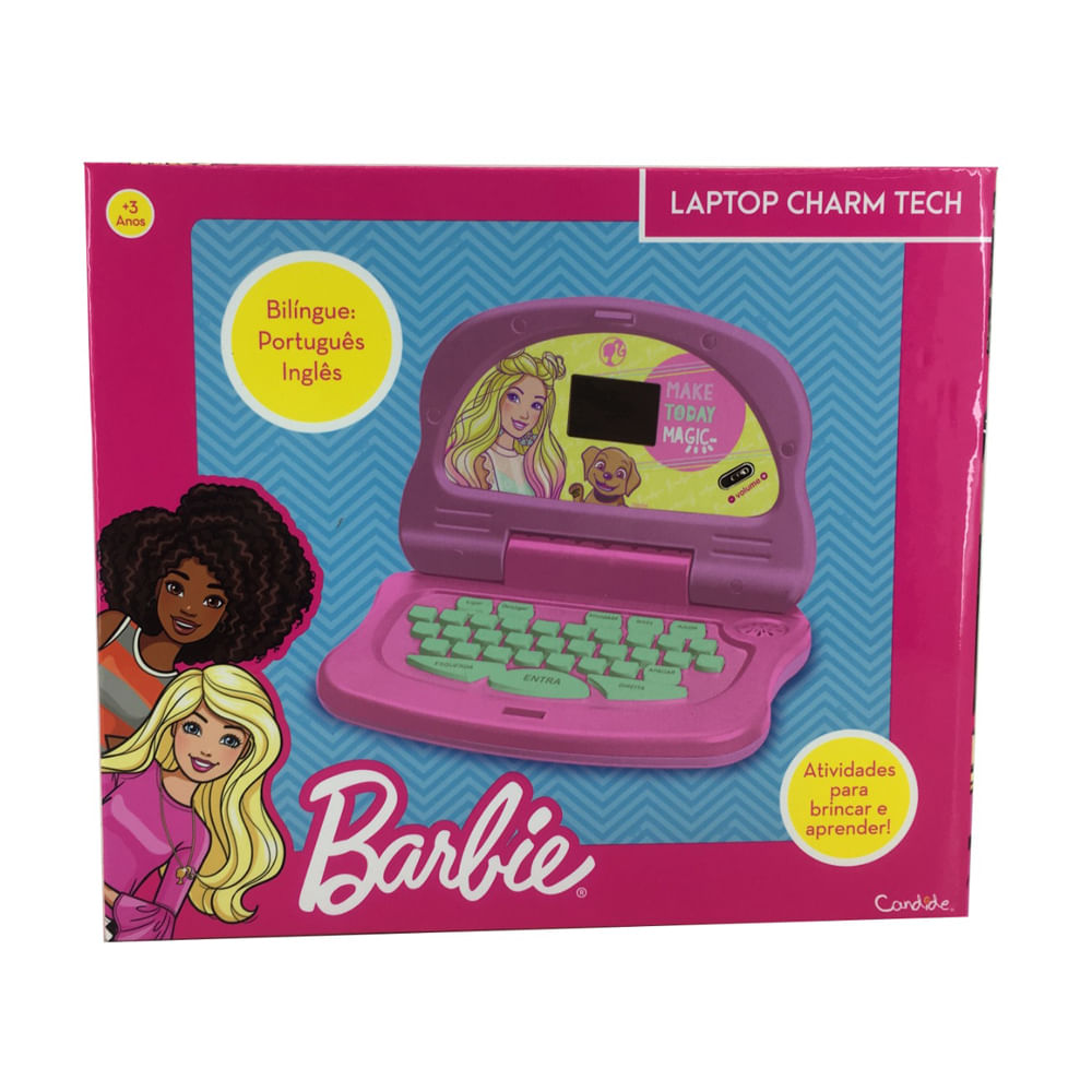 Foto 3 de Laptop Infantil Educativo Candide Barbie Charm Tech Bilíngue