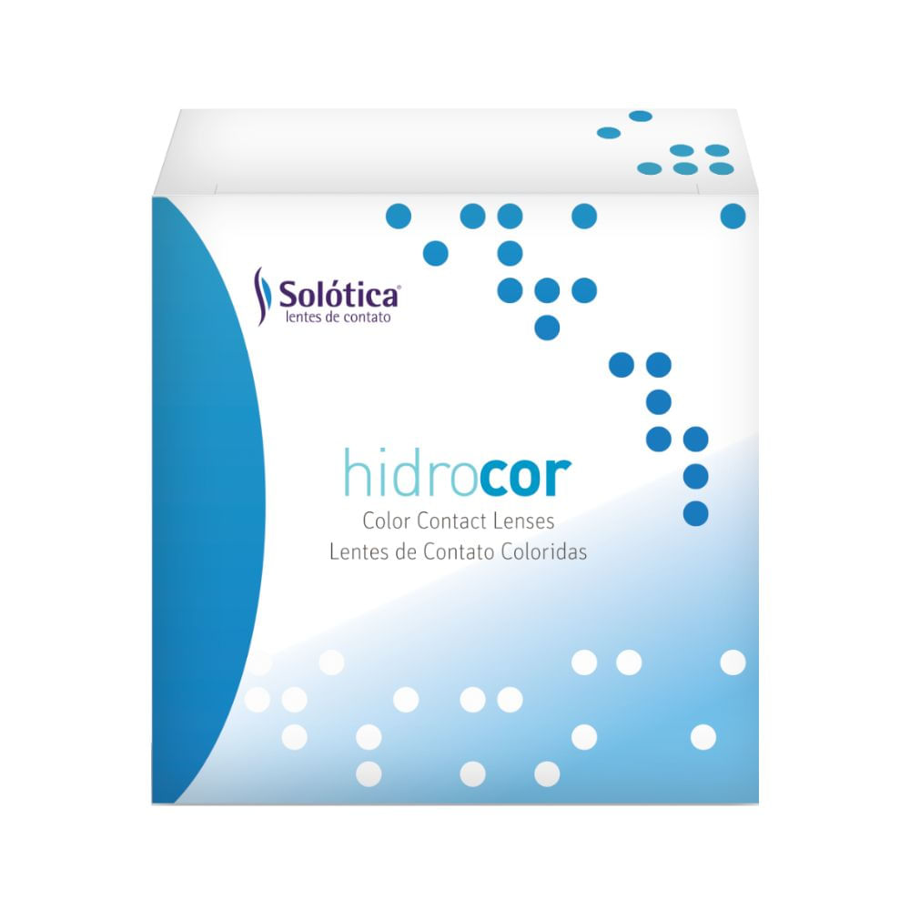 Kit de Lentes de Contato Hidrocor Anual Cor Topázio 1 Par -5,00