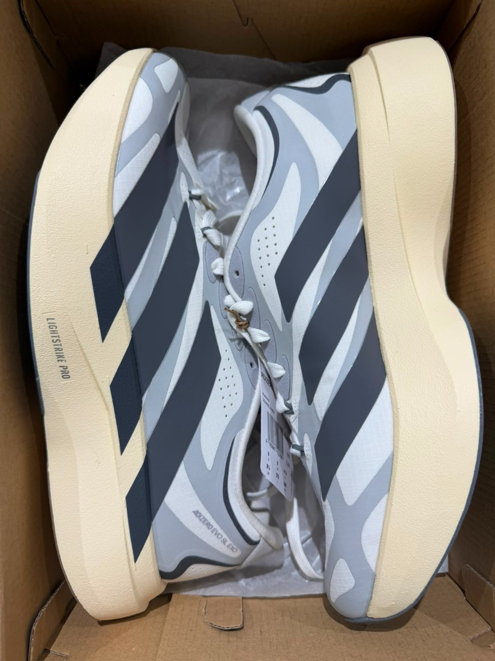 adidas Adizero EVO SL EXO Core White Utility Black Grey Two — 41, Novo