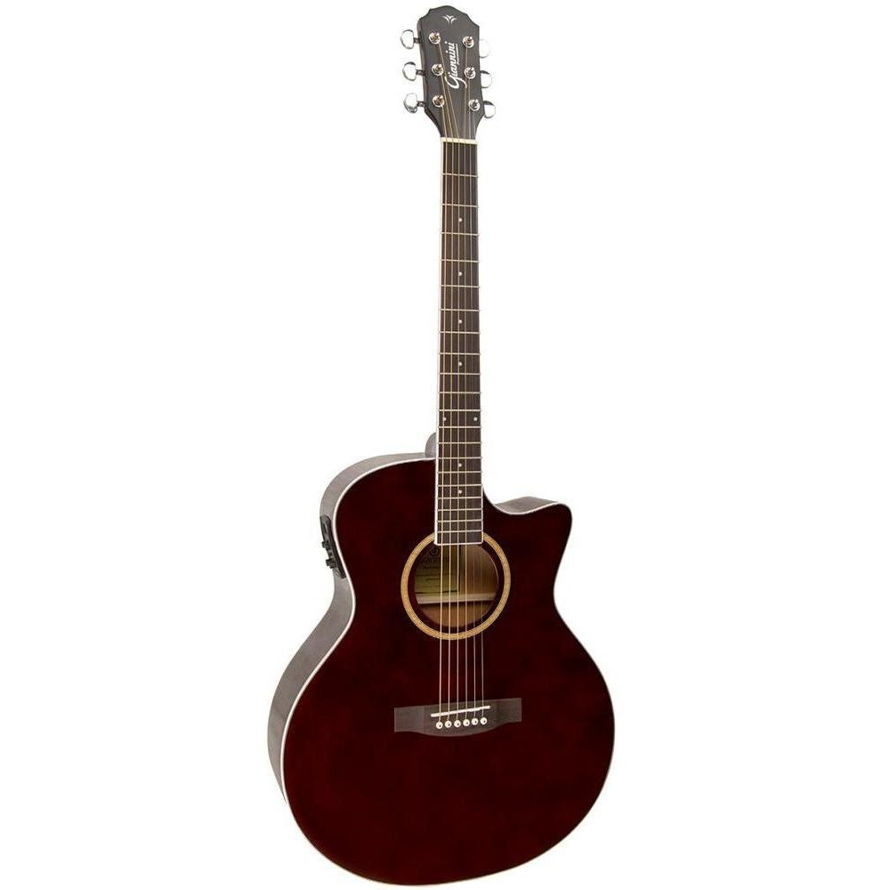 Foto 2 de Violão Giannini Gsf3 Ceq Translucent Wine + Capa Reforçada