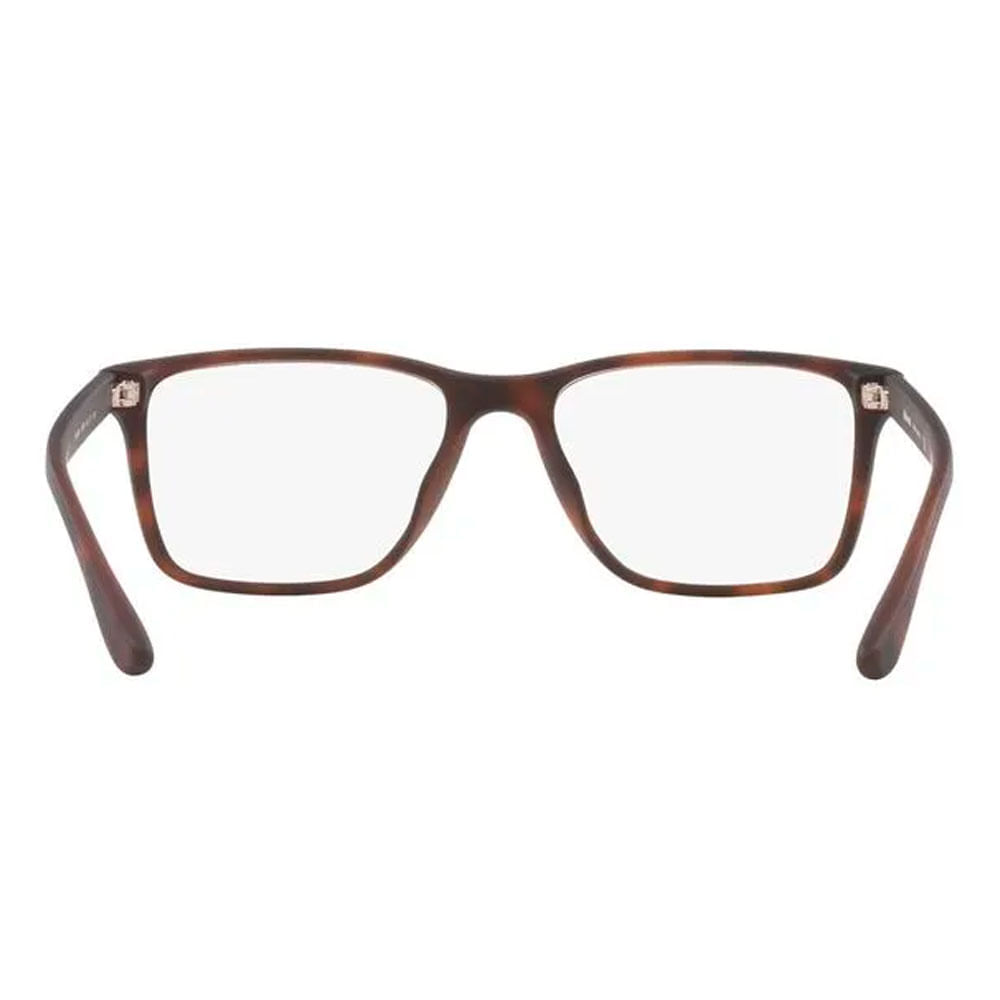 Foto 3 de Armação de Óculos de Grau Masculino Tecnol Retangular TN3093U cor Havana Escuro
