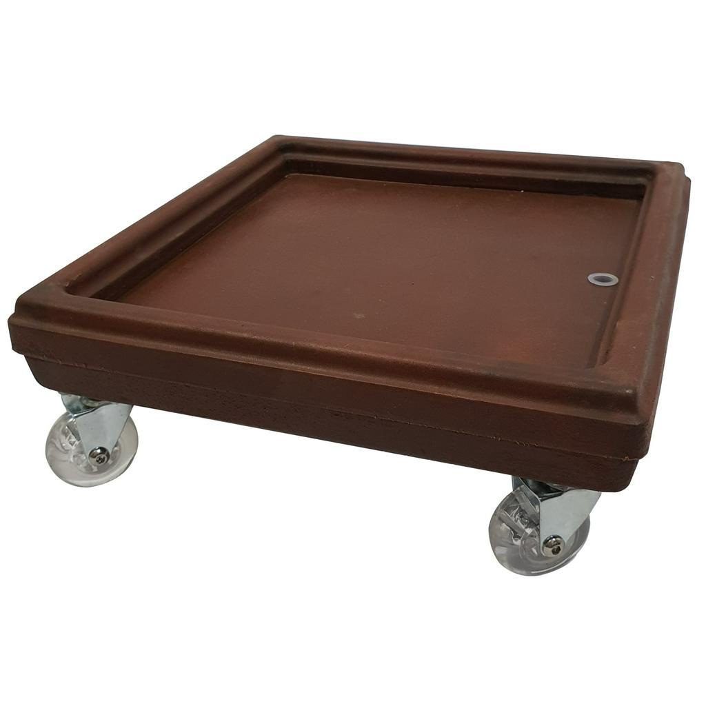 Prato Quadrado com Roda 30cm - Alpe & Aritana