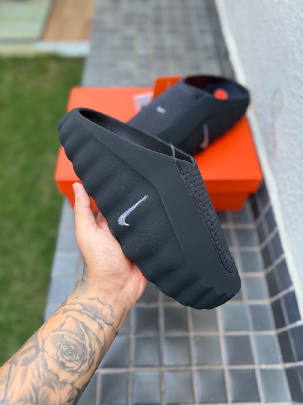Nike Mind 001 Slide Black Chrome — 38, Novo