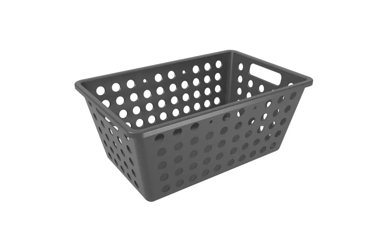 Cesta Organizadora Coza One Grande 4,7 Litros Cinza Chumbo