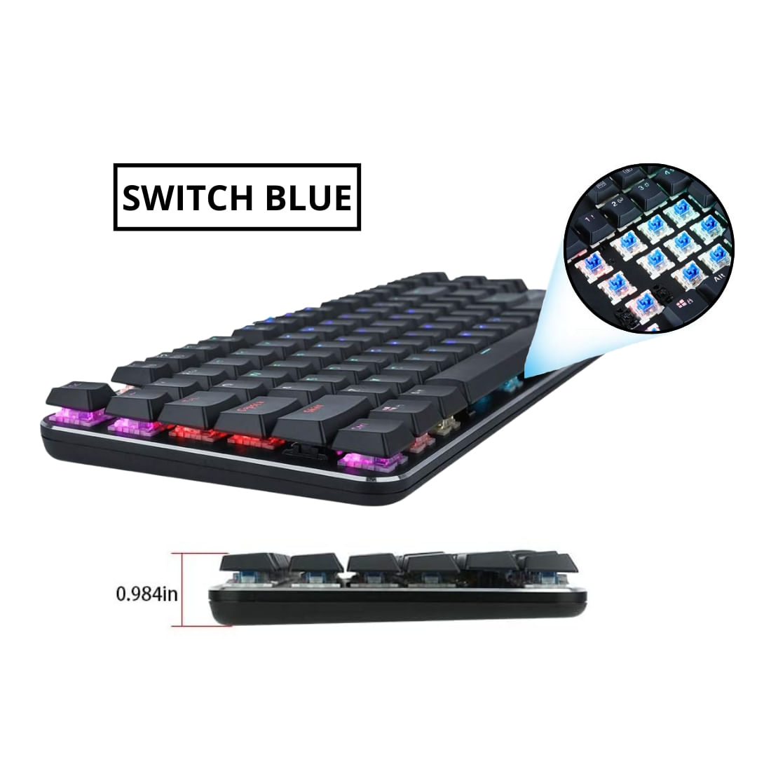 Foto 2 de Teclado Mecânico TKL K630 Eyooso Preto
