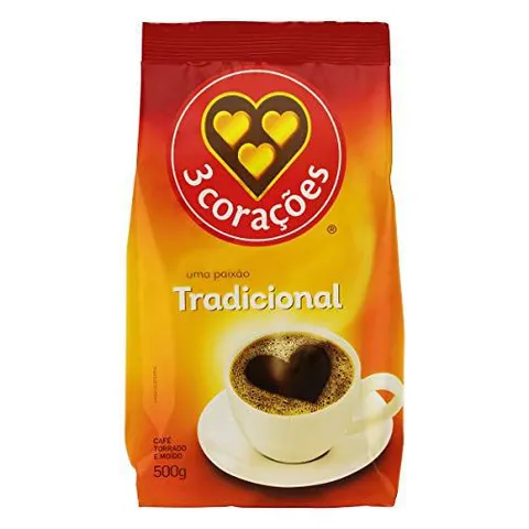 [REGIONAL] Café Torrado Moído 3 Corações Tradicional 500G