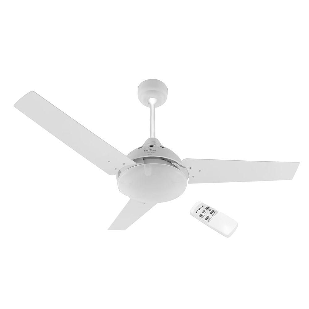 Ventilador de Teto Britânia 131W 50cm 3 Pás Branco Cancun BVT02B 110V