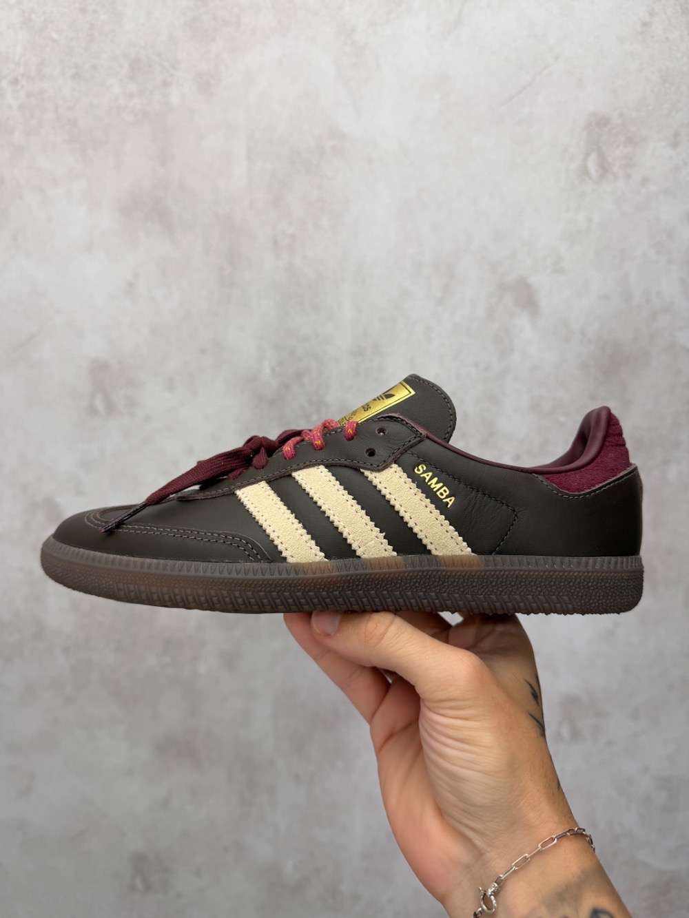 adidas Samba OG Brown Warm Vanilla Maroon — 35 / 36 / 37 / 38, Novo